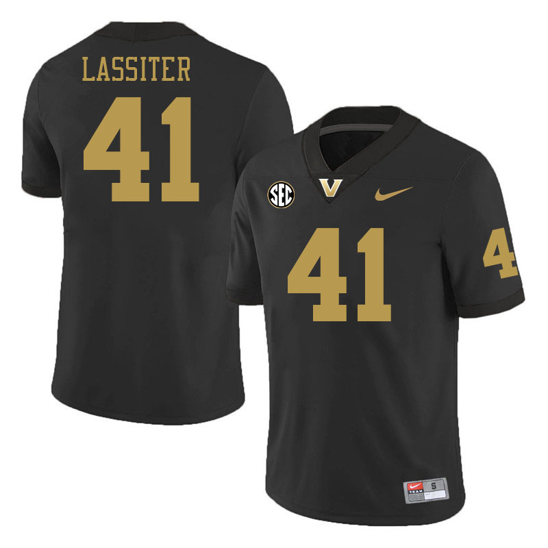 Vanderbilt Commodores #41 Jamezell Lassiter College Football Jerseys 2024 Uniforms Stitched-Black